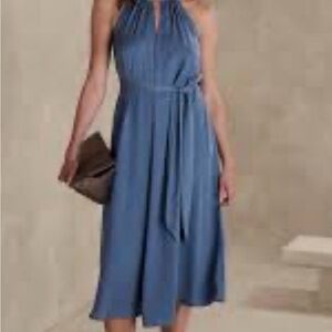 Banana Republic Backless Blue Dress